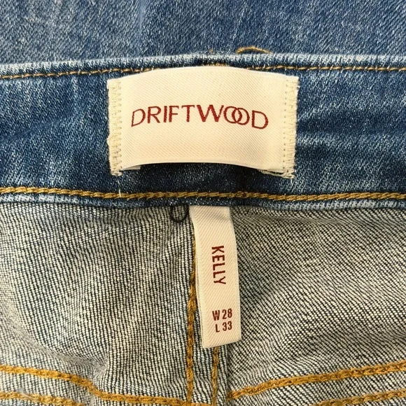 DRIFTWOOD Kelly Flare Jeans Blue Floral Embroidering Size 28 /33 (6US) WORN ONCE - Picture 10 of 11